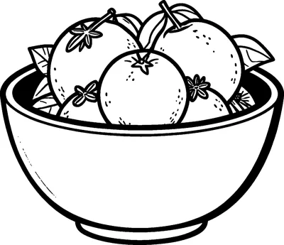 A bowl piled with round oranges, each studded with little clove stars and topped with leaves and stems.