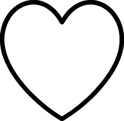 A single large heart drawn with a thick black outline and plenty of empty space inside for colouring.