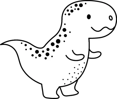 A simple spotted T-rex outline under the heading My Dinosaur, with a line to write its name.